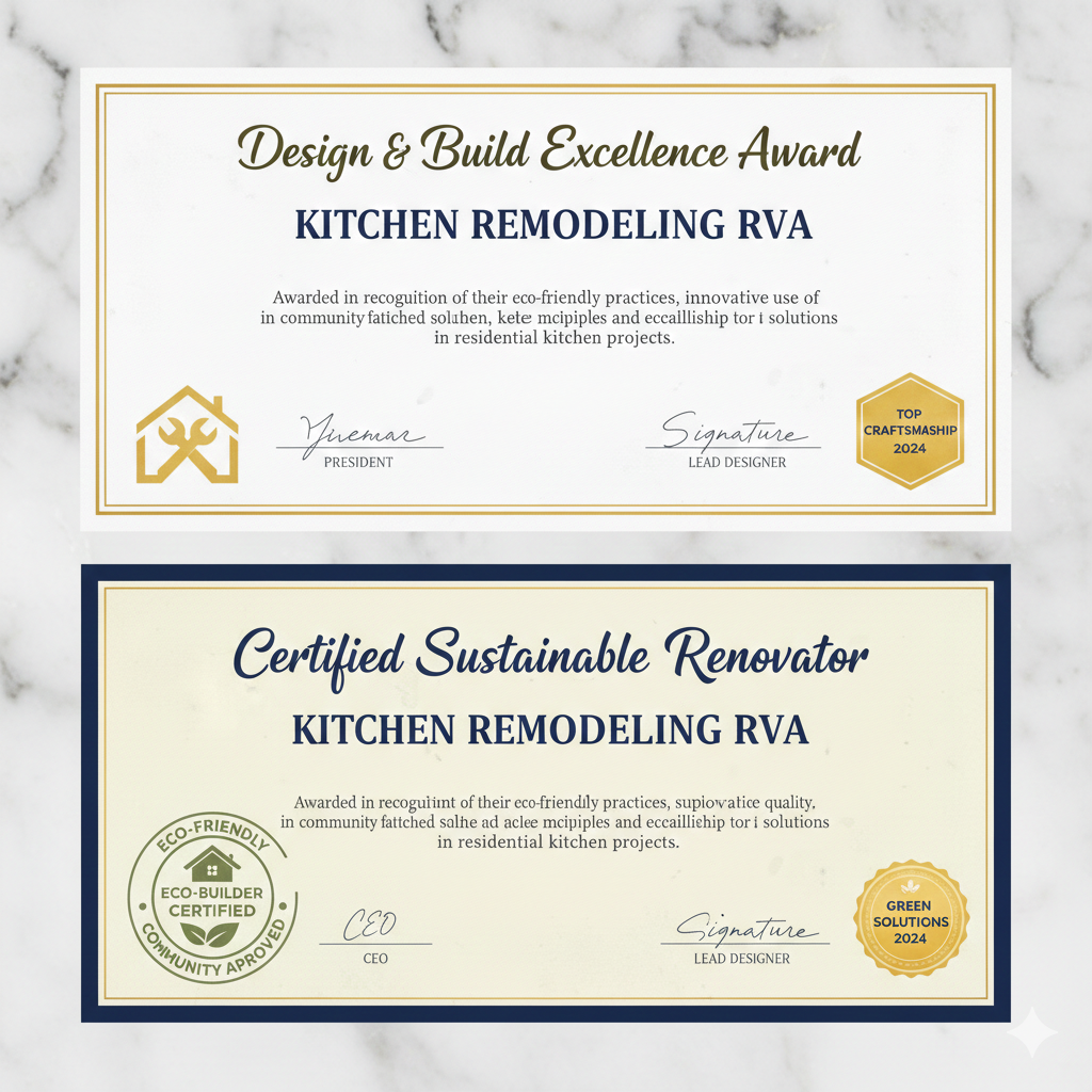 certificate kitchen remodeling RVA 3
