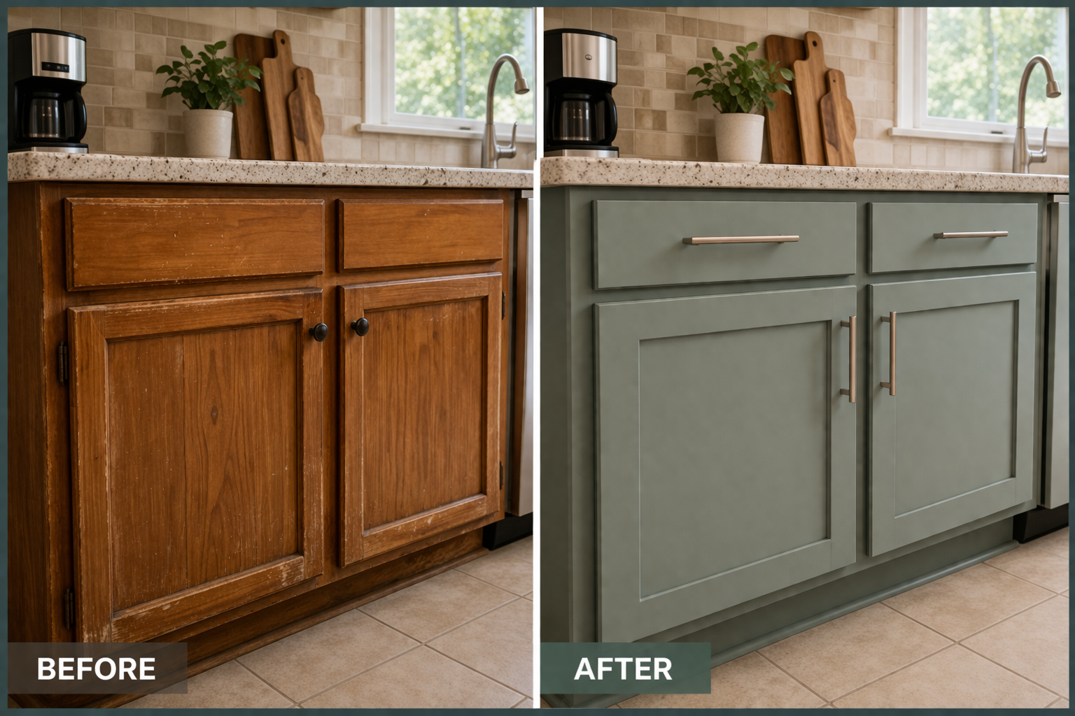 before and after custom cabinets
